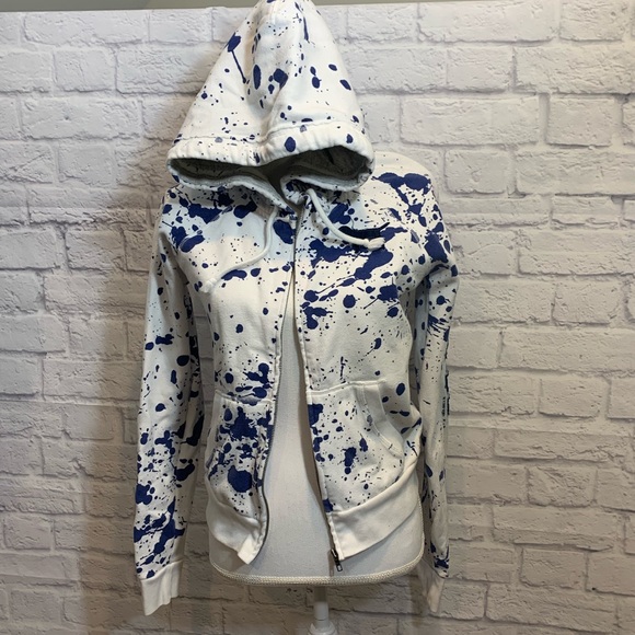 PINK Victoria's Secret Tops - Pink Splatter Zip up Hoodie